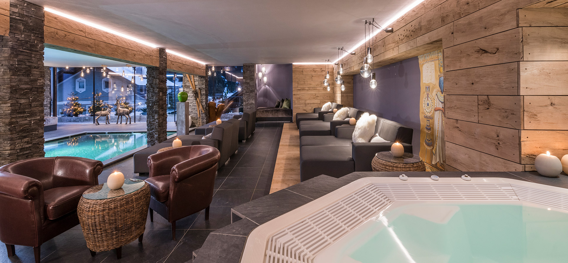 Alpin Garden Luxury Maison Winterurlaub Erwachsenenhotel St. Ulrich Gröden Südtirol